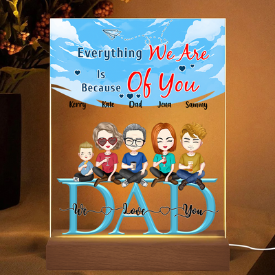 Gifts for Father Personalized Acrylic Plaque Father and Children Best Friends Father's Day Present