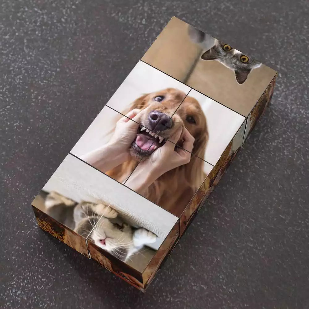 Custom Magic Folding Photo Rubic's Cube Gifts For Pets