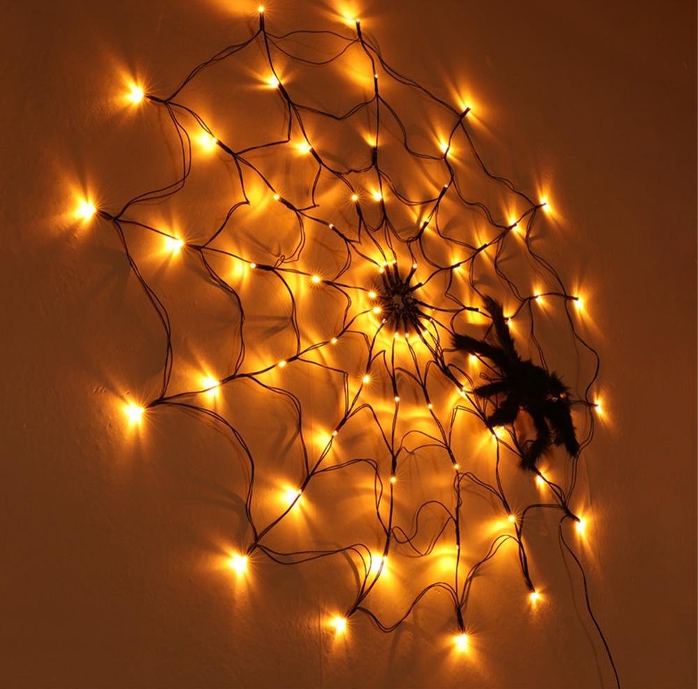 Spider Web Lamp Halloween Decoration Atmosphere Layout Serial Lamp