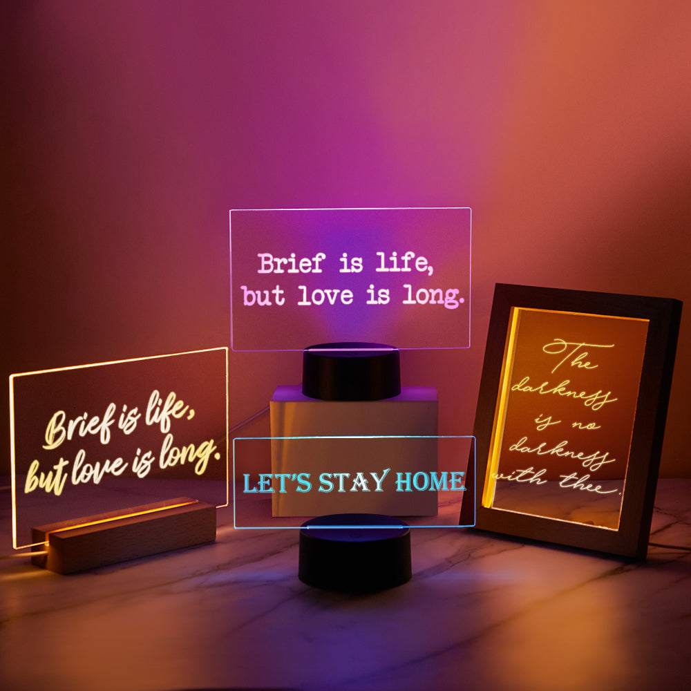 Custom Engraved Light Up Name Plaque  Sign Night LED Lamp