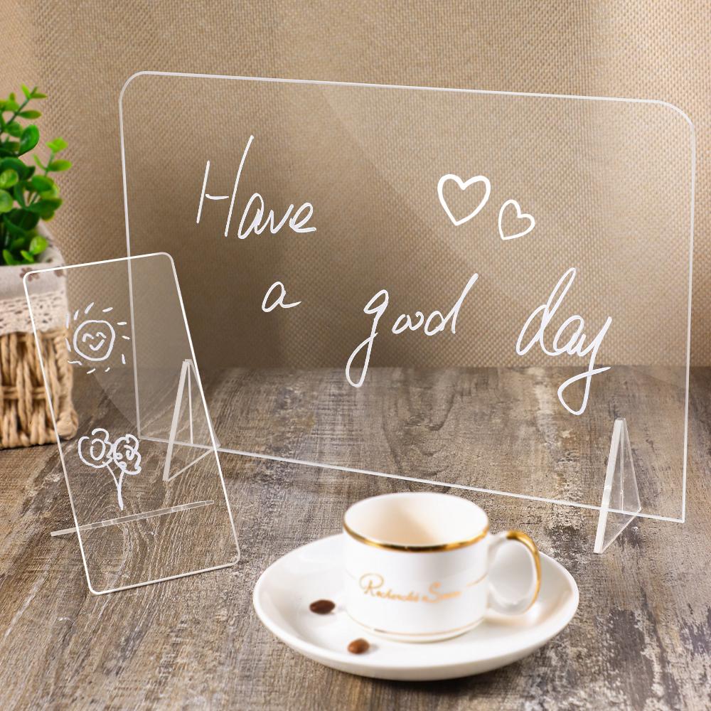 Customised Memo Board Clear Acrylic Message Board Calligraphy Wedding Sign Three-piece Suit