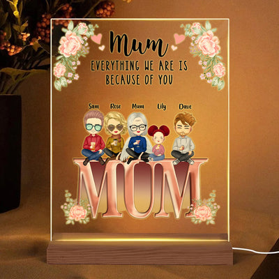 Mother's Day Gifts Personalised Acrylic Plaque Mother and Children Best Family