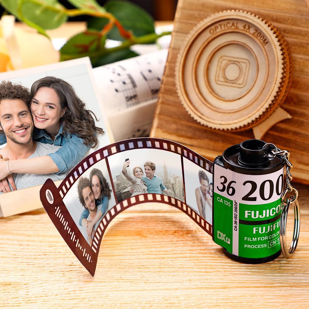 Anniversary Gift Custom Spotify Code Camera Film Roll Keychain Gift For Boyfriend 5-20 Photos