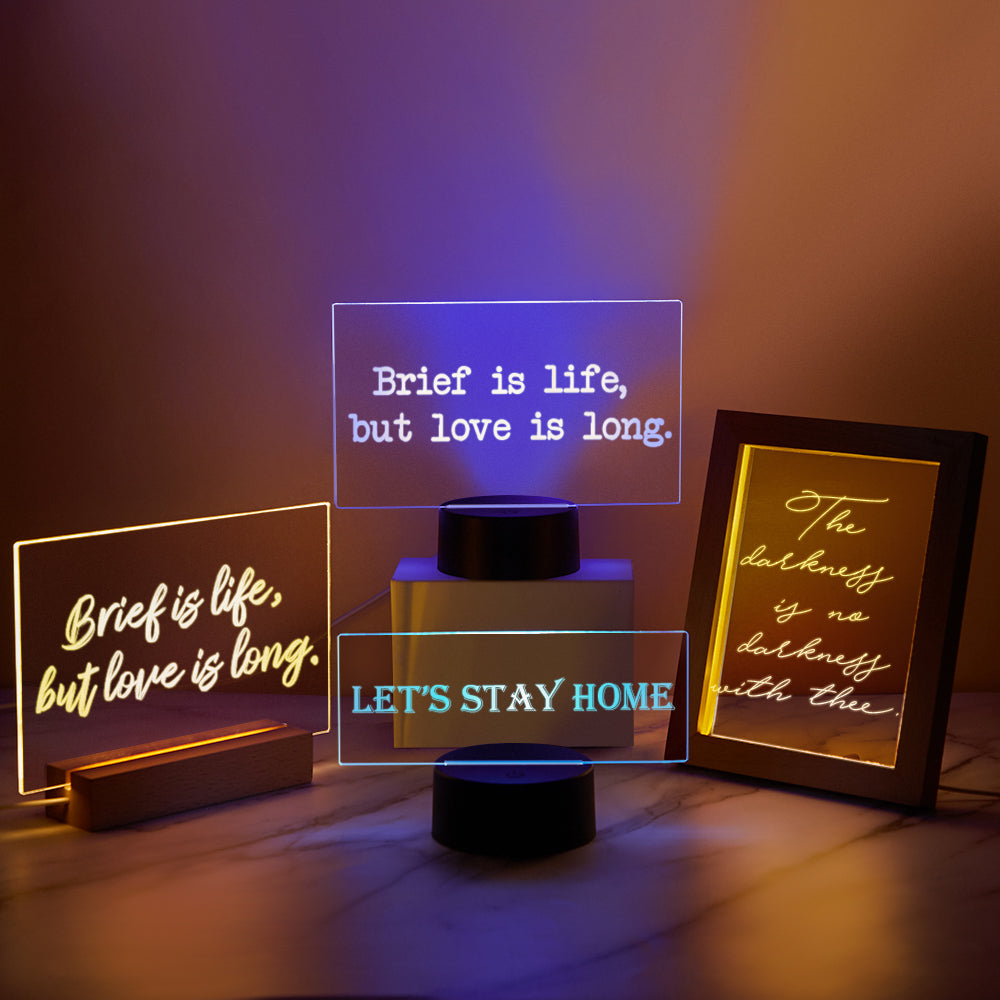 Personalised Bar Sign LED Light Led Acrylic Lamp Custom Name Sign Coffee Room Sign Pub Decor