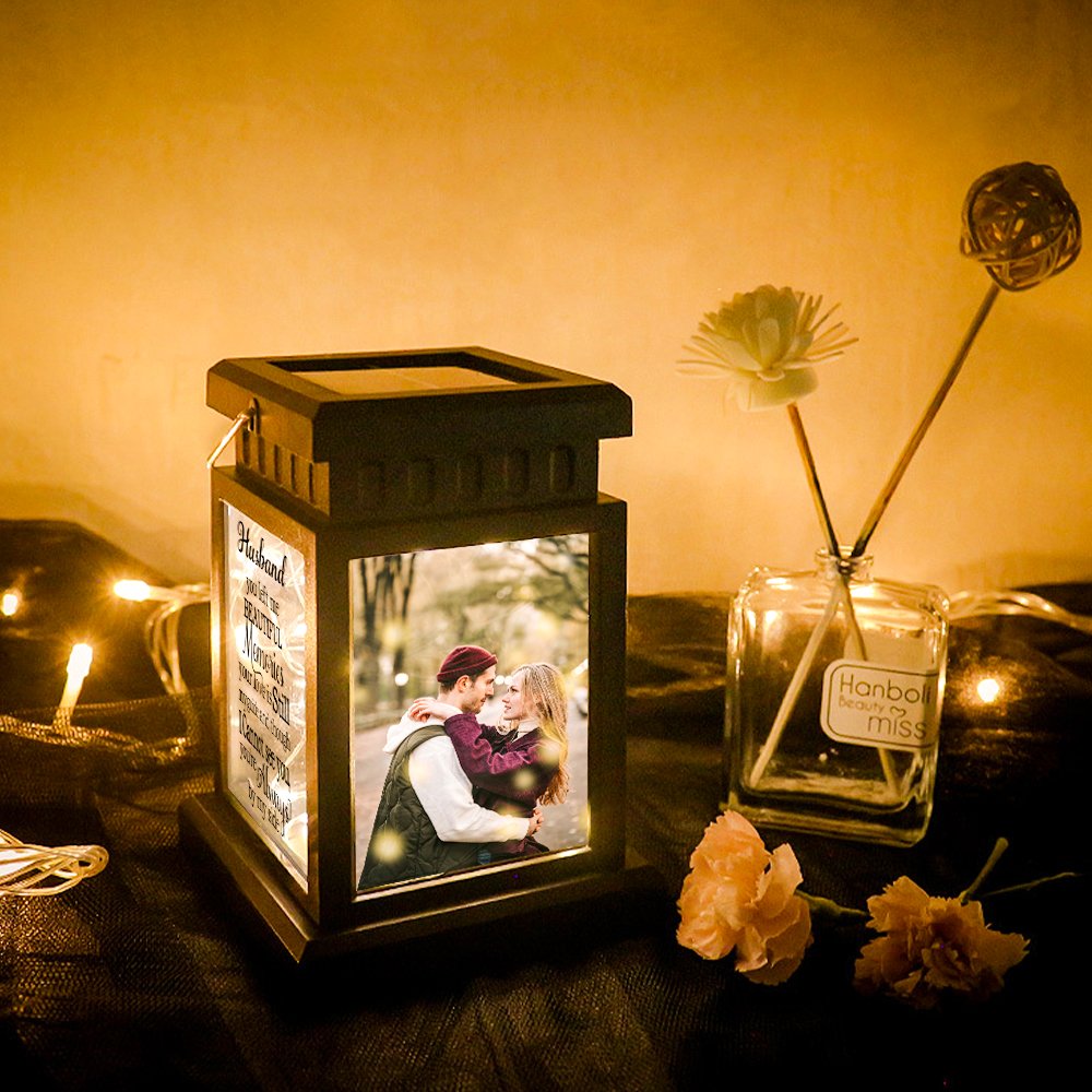 Personalised Photo Lantern Lamp Loss of Husband Memorial Sympathy gift