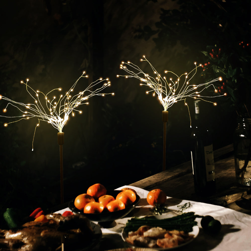 Outdoor Solar LED Firework Fairy Hanging Light or Garden Stake Great Gifts