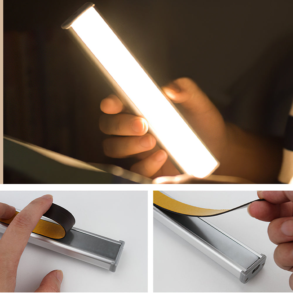 HOT Motion Sensor LED Night Light USB Rechargeable Energy-saving Bedroom Stairs Intelligent Body Induction Lamp Warm Light