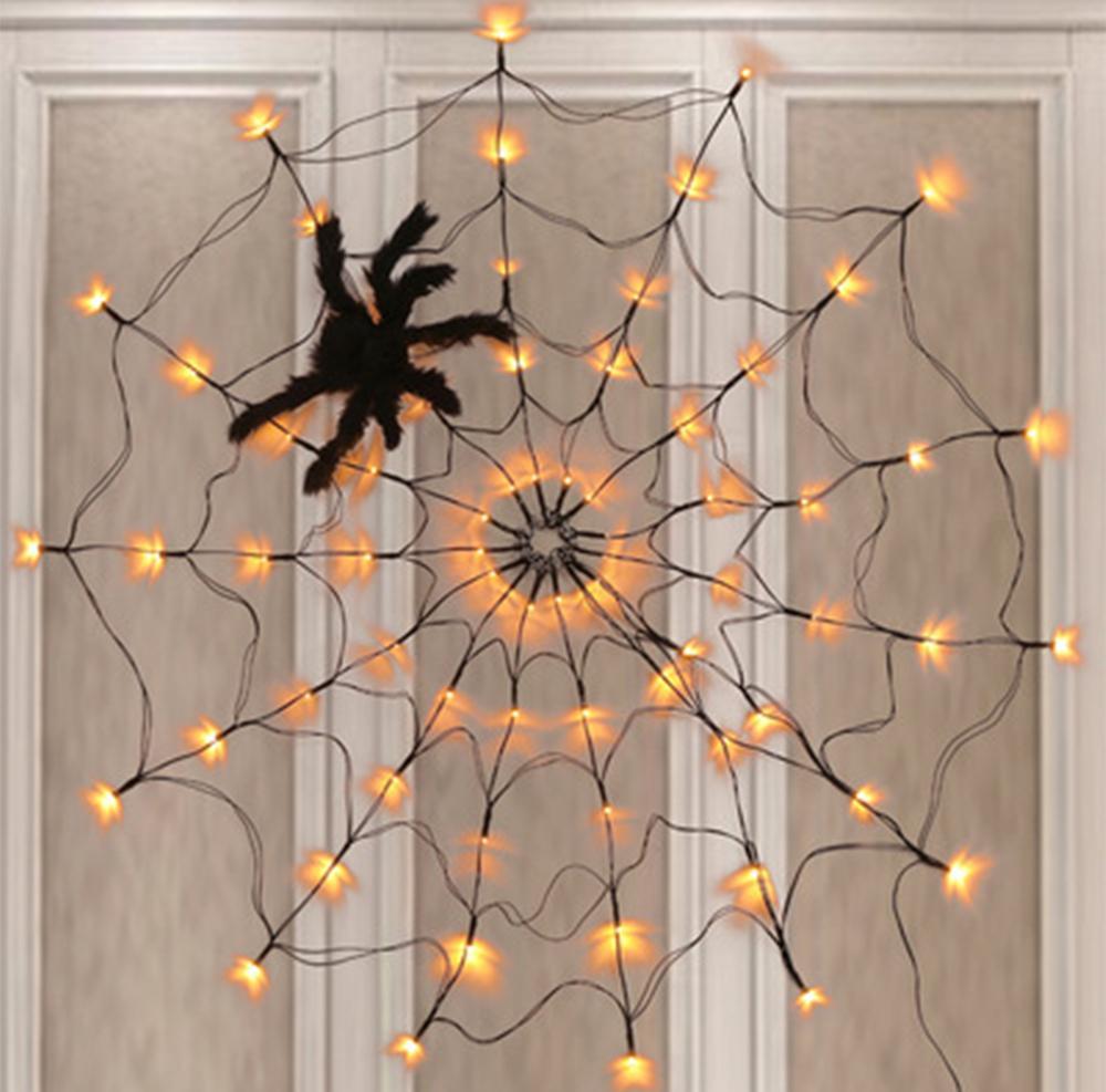 Spider Web Lamp Halloween Decoration Atmosphere Layout Serial Lamp