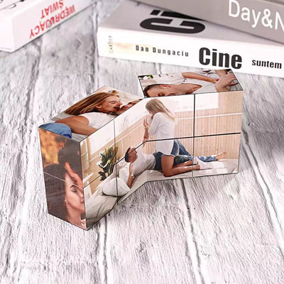 Custom Photo Cube Custom Magic Folding Photo Rubic's Cube Gifts For Lover To Say Love You
