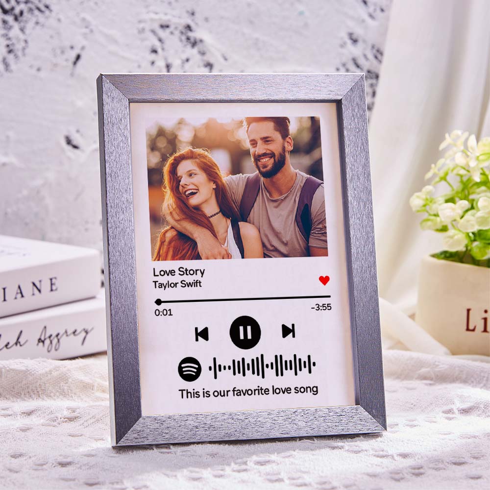 Gold Spotify Frame Custom Photo and Music Code