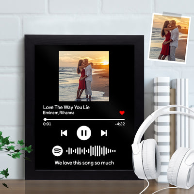 Custom Spotify Picture Frame - Custom Spotify Code Music Frame (7"&10") Gift for Boyfriend Gift for Girlfriend
