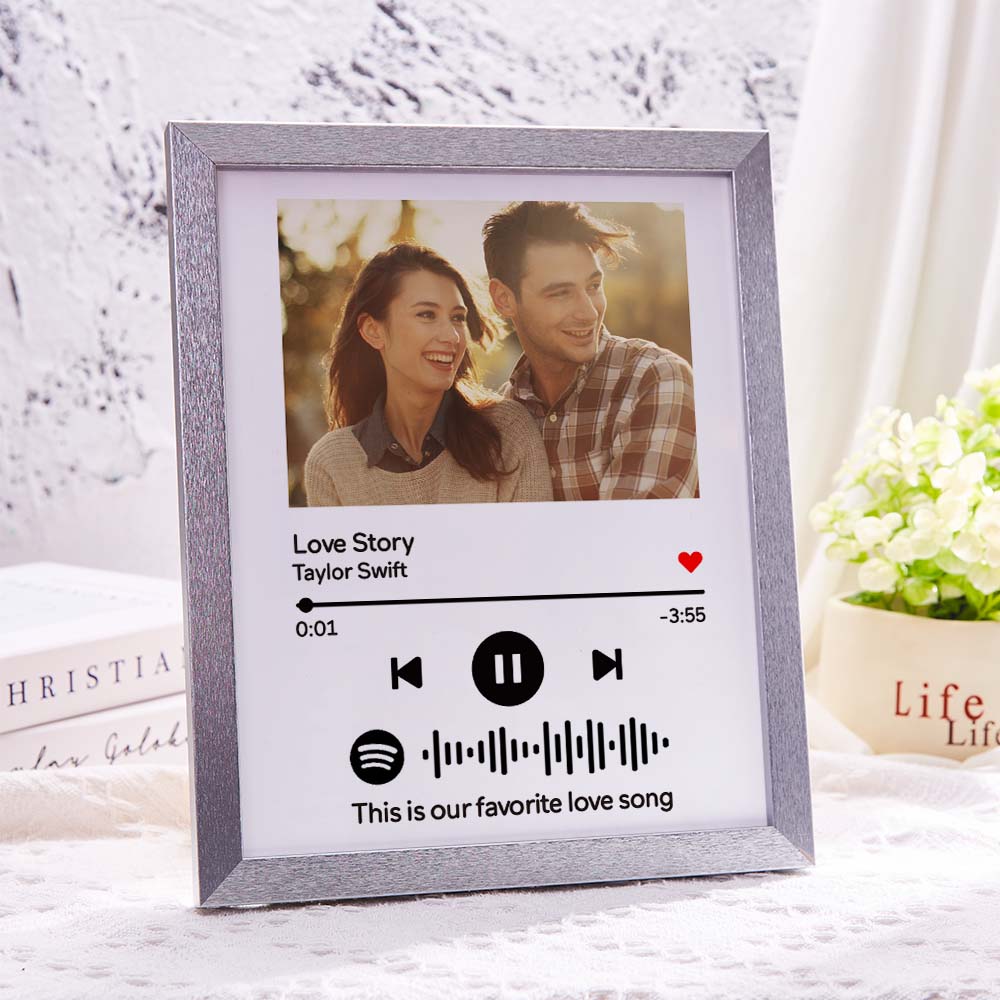 Gold Spotify Frame Custom Photo and Music Code