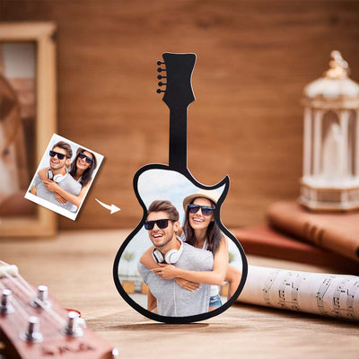 Custom Photo Guitar Frame Personalized Picture Frame Music Lover Gifts - photomoonlampuk