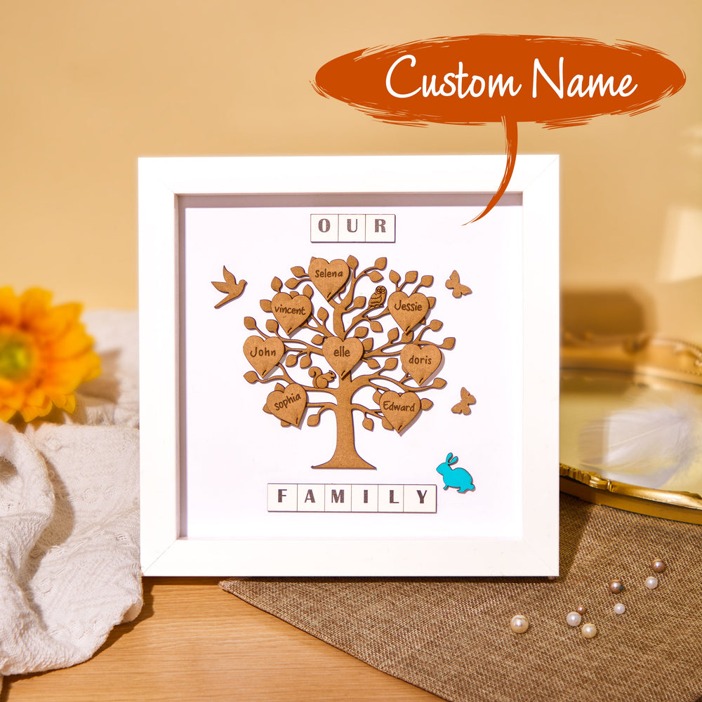Custom Names Tree Frame Desk Decoration Personalised Family Tree Father's Day Gifts