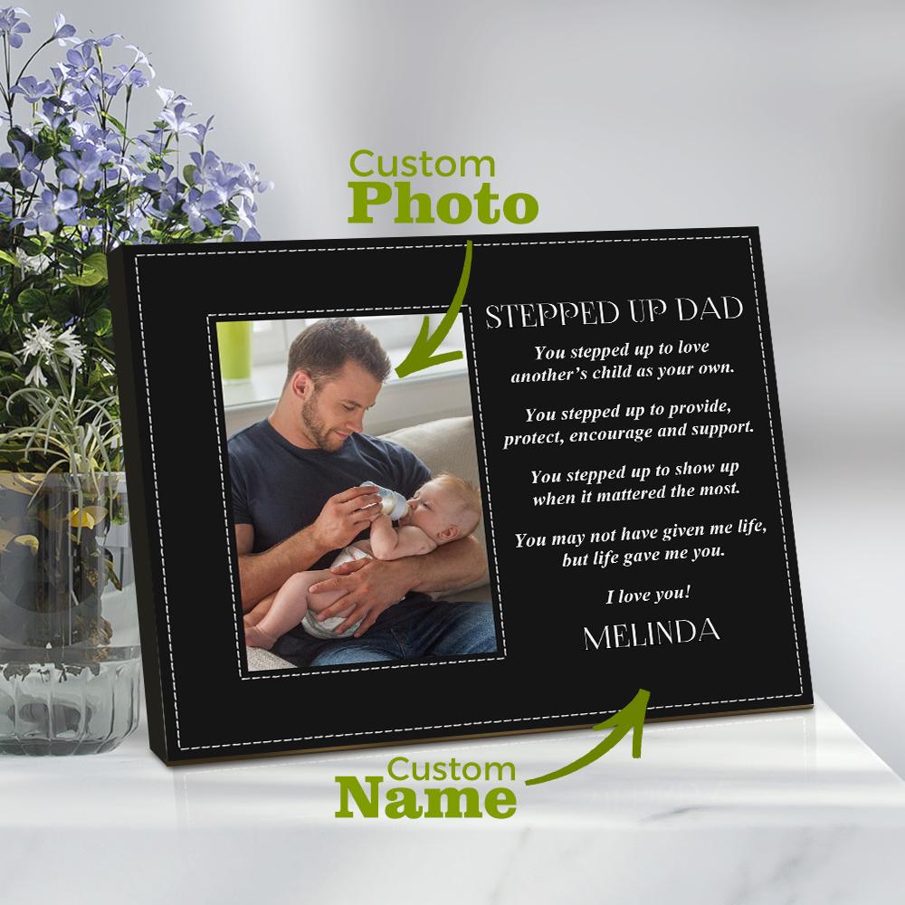 Personalised Stepped Up Dad Picture Frame Father's Day Gift for Dad