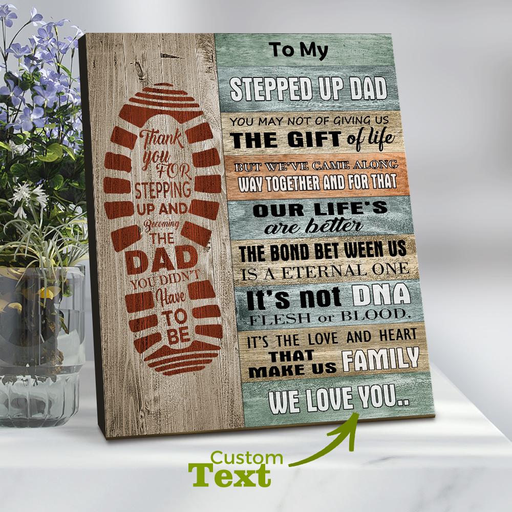 Personalised Stepped Up Dad Frame Father's Day Gift for Dad