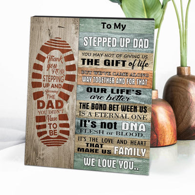 Personalised Stepped Up Dad Frame Father's Day Gift for Dad - photomoonlampuk