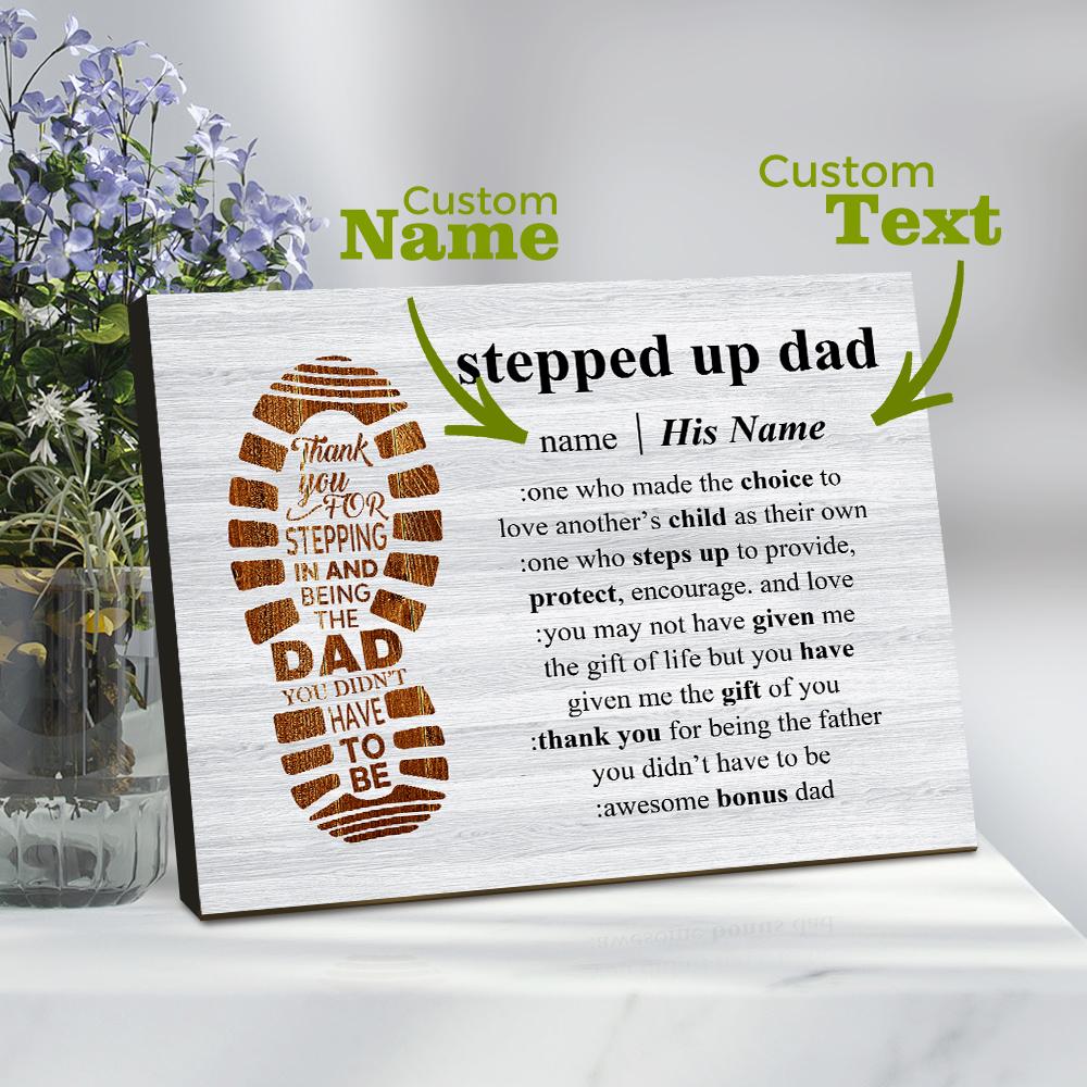 Custom Stepped Up Dad Frame Father's Day Gift for Dad