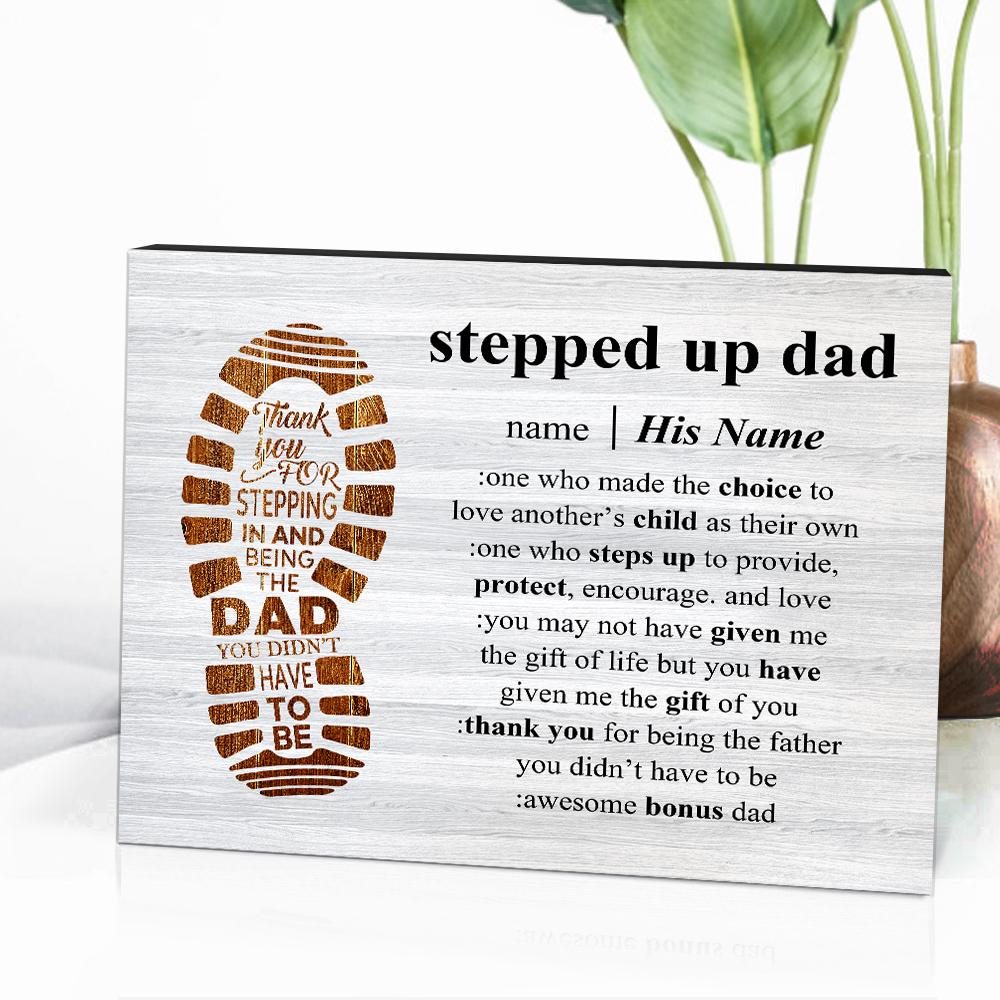 Custom Stepped Up Dad Frame Father's Day Gift for Dad