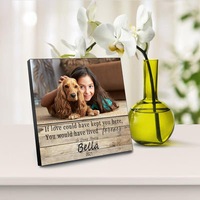 Personalised Pet Memorial Printed 6" x 6" Dog Loss Gift Memorial Frame Pet Gifts Wood Photo Block