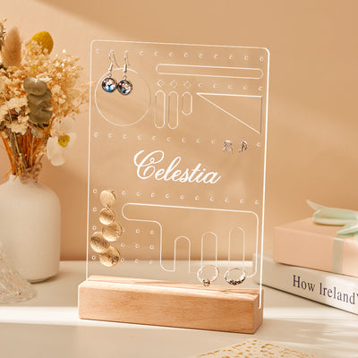 Personalised Jewelry Display Girls Room Decor Earring Holder Acrylic Jewelry Stand