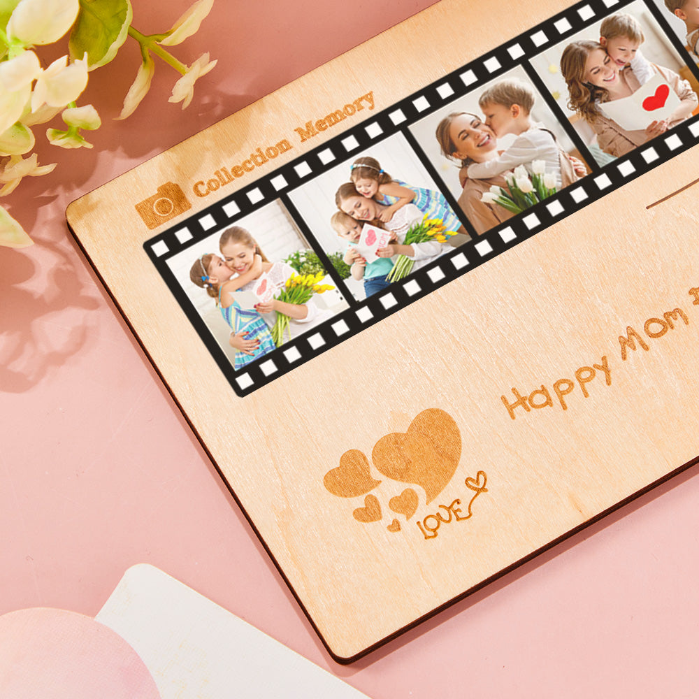 Personalized Photo Film Card Wooden Desktop Decoration Custom Engraved Commemorative Gifts