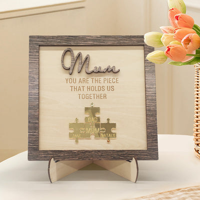 Personalized Mum Puzzle Plaque You Are the Piece That Holds Us Together Mother's Day Gift - photomoonlampuk