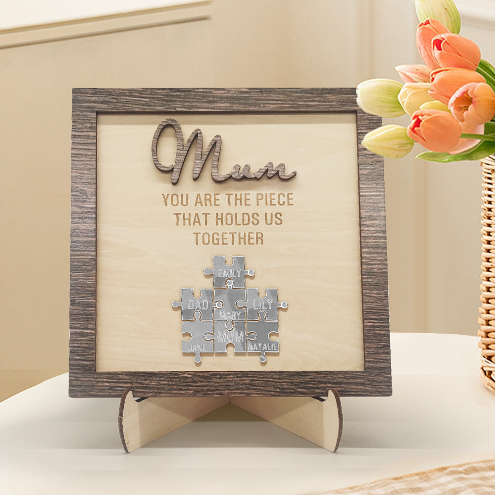 Personalized Mum Puzzle Plaque You Are the Piece That Holds Us Together Mother's Day Gift