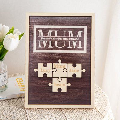 Personalized Mum Puzzle Plaque You Are the Piece That Holds Us Together Gifts for Mum - photomoonlampuk