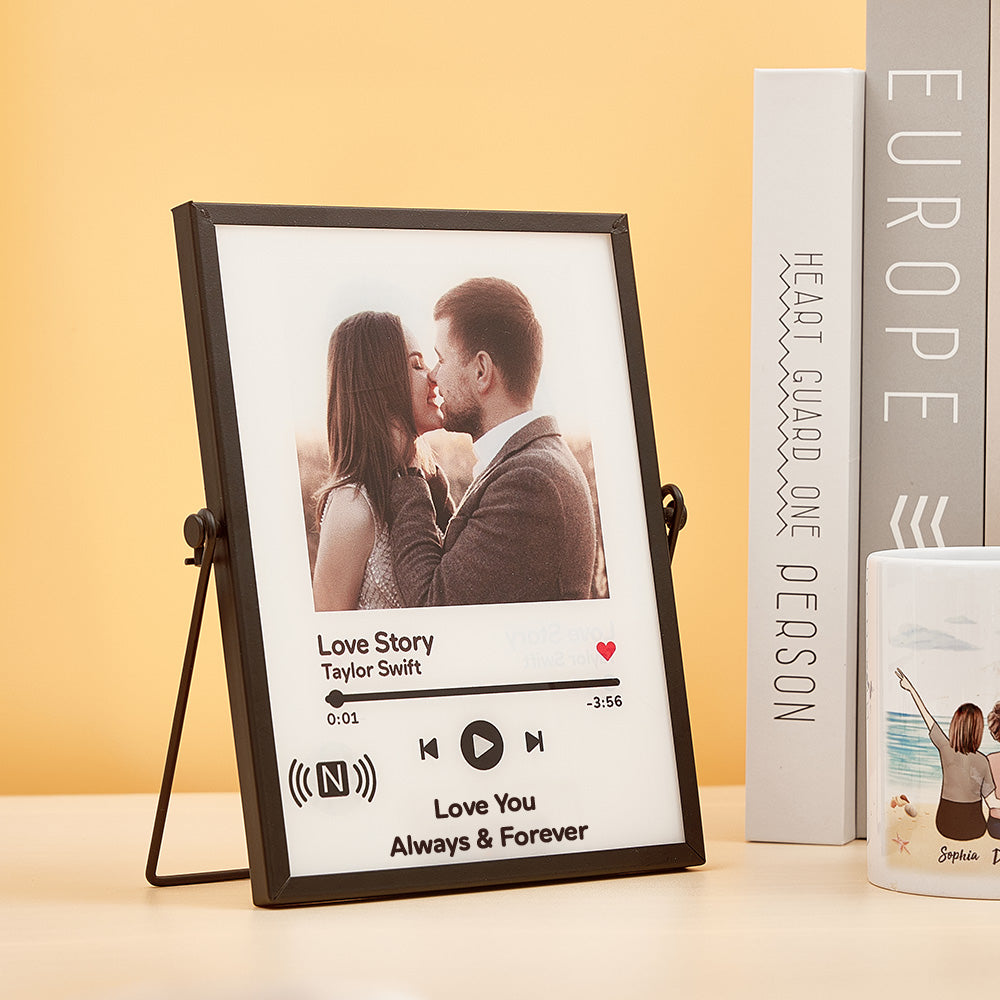 Custom Spotify Music Plaque Tap to Play NFC Tag Plaque Unique Gift for Lover