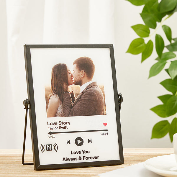 Custom Spotify Music Plaque Tap to Play NFC Tag Plaque Unique Gift for Lover - photomoonlampuk