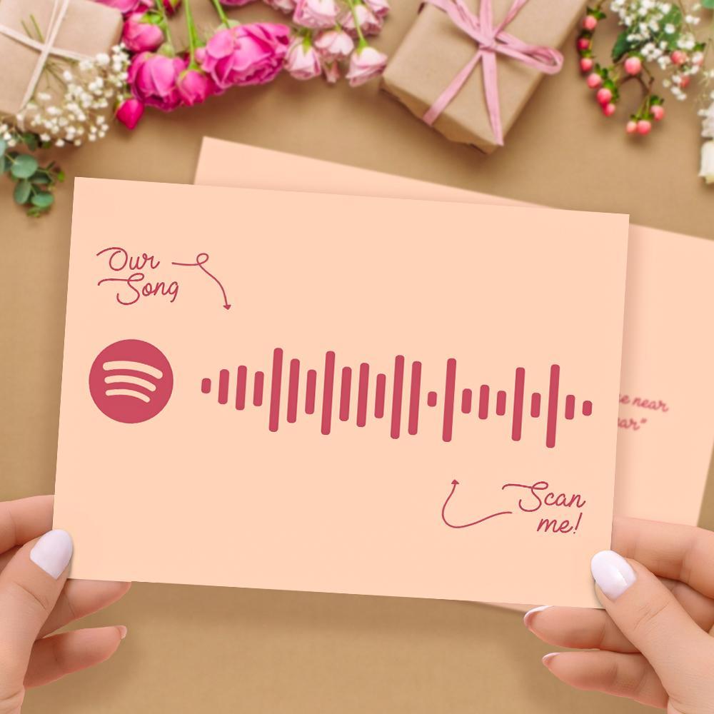 Custom Spotify Code Card Spotify Code Greeting Card for Birthday Card for Anniversary Card for Friends