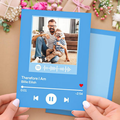 Custom Spotify Cards Song Music Artist Singer Personalised Photo Poster Scannable Spotify Music Code-Spotify Code Card