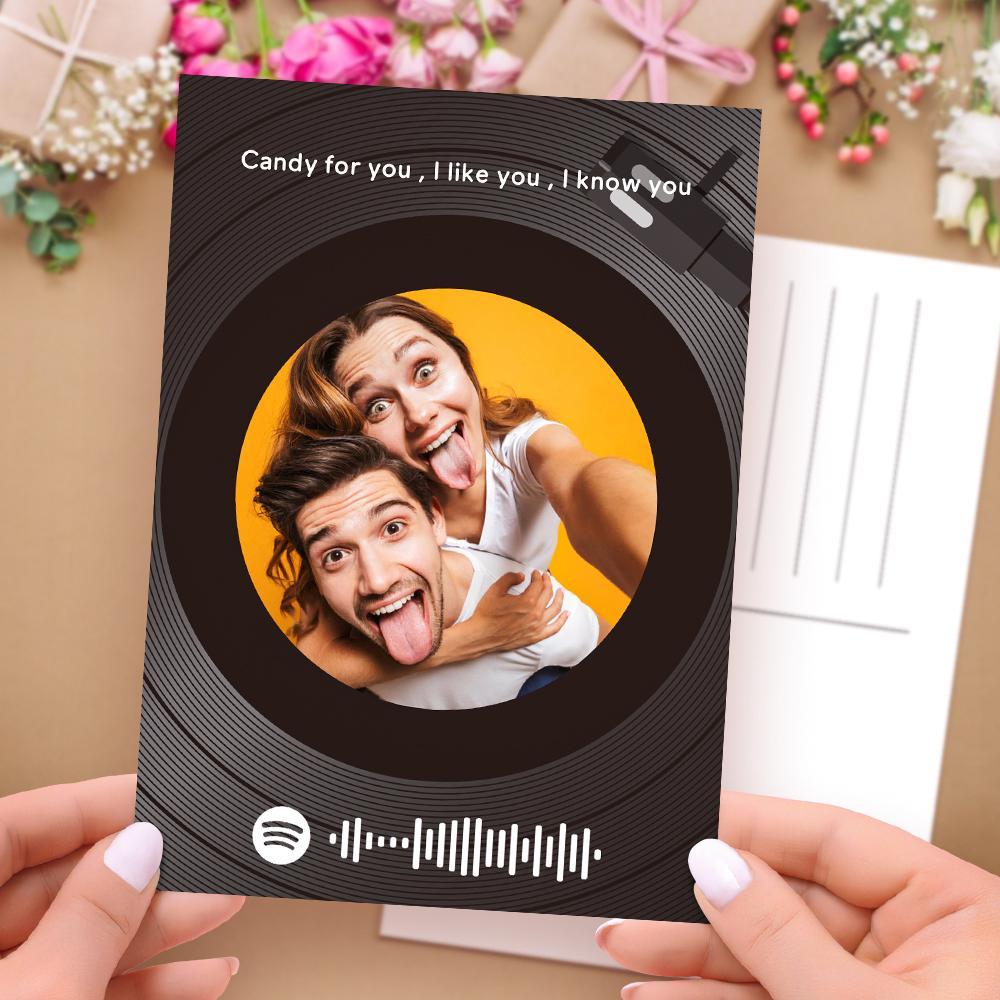Custom Spotify Code Card Personalised Photo Scannable Spotify Music Code Spotify Card-Film Tape Card