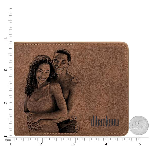 Custom Short Photo Wallet Personalised Wallet Anniversary Gift For Him