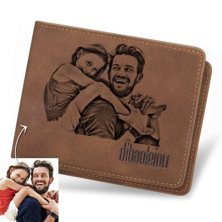 Custom Short Photo Wallet Personalised Wallet Gift for Dad