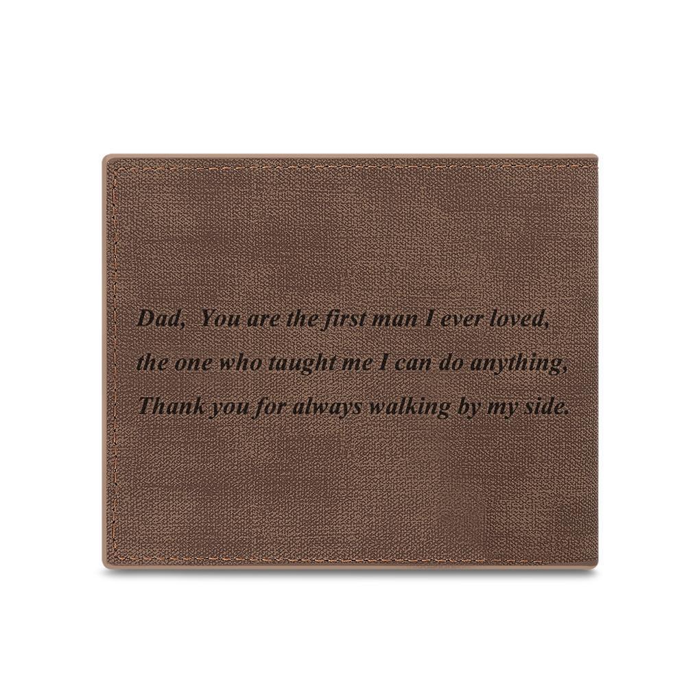 Custom Brown Photo Wallet Best Dad Father‘s Day Gift
