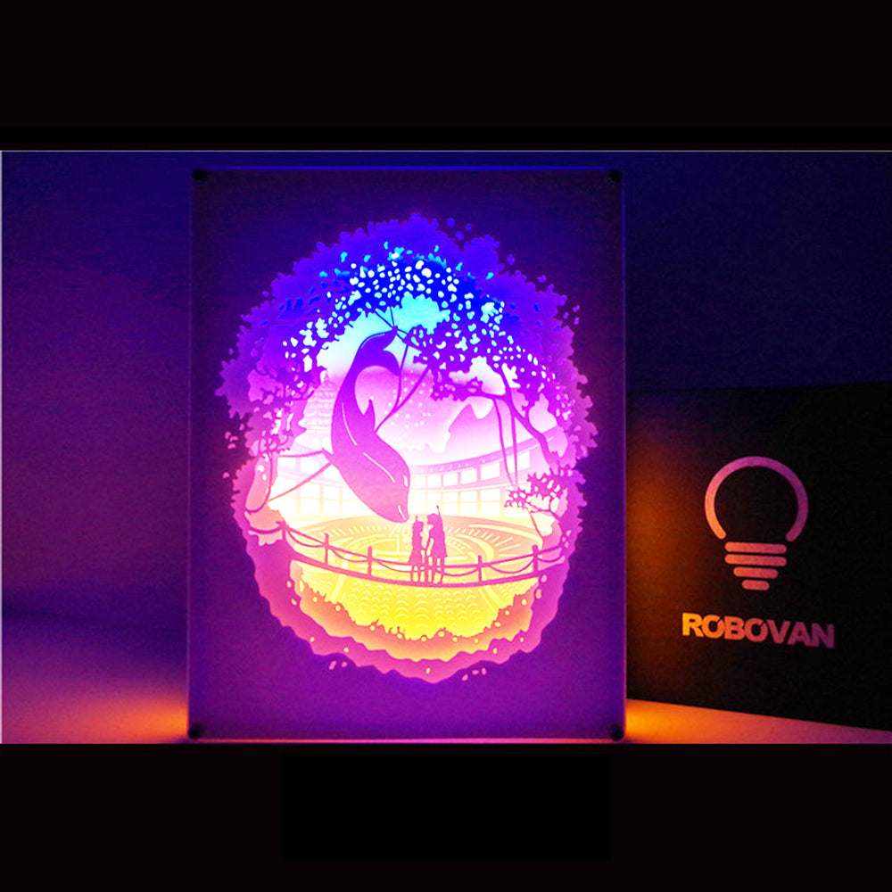 Anime Paper Light Box Paper Cutting Light Cartoon Night Light Gift For Boy