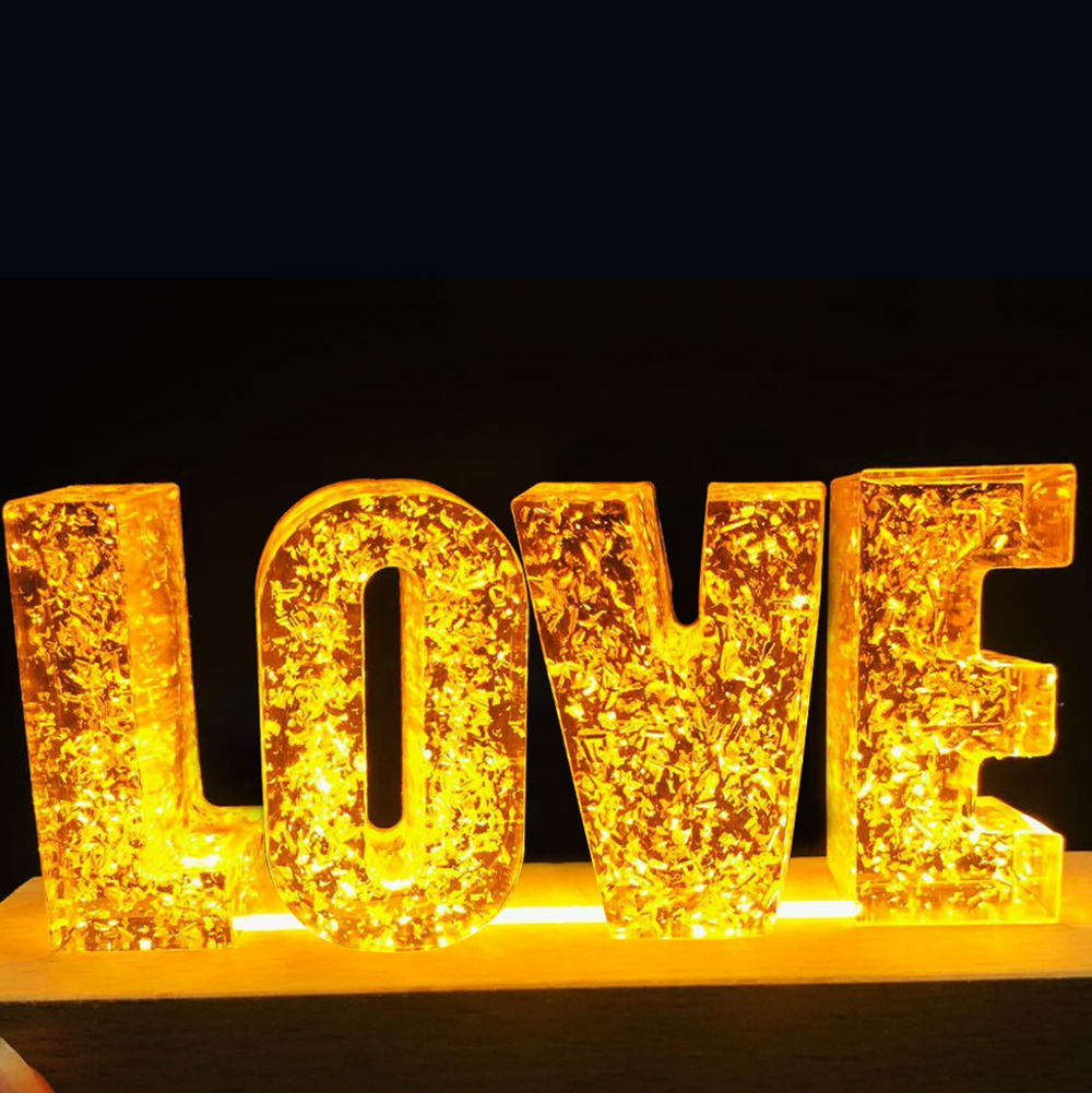 Personalised Dried Flowers Night Light Lamp Dector Valentine's Day Gift