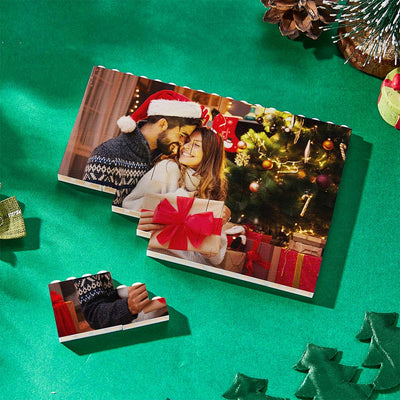 Christmas Gifts Personalised Building Brick Custom Photo Block Square Shape - photomoonlampuk