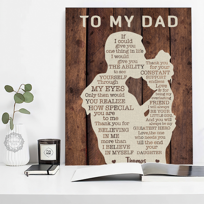 To My Dad Poster Custom Gift For Father Print Poster Personalised Wall Decor