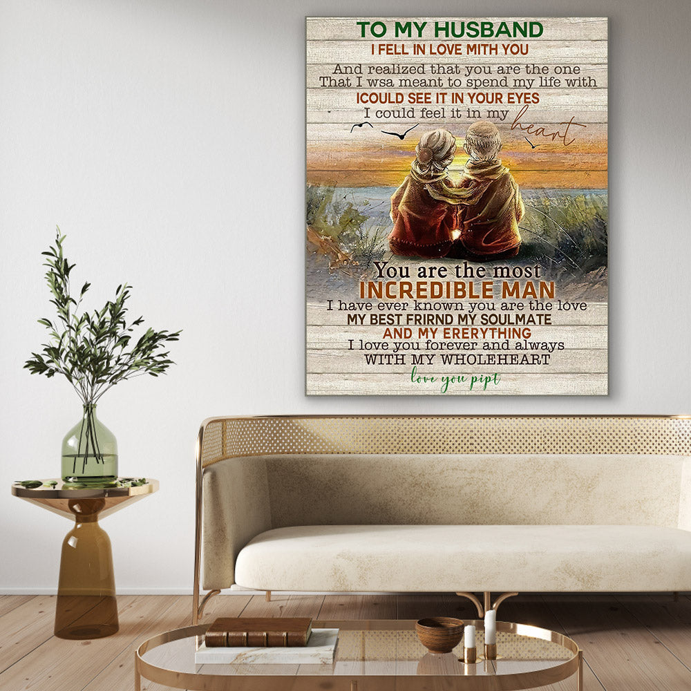 Gift for Him Custom Print Poster Canvas Personalised Wall Art Decor To my husband