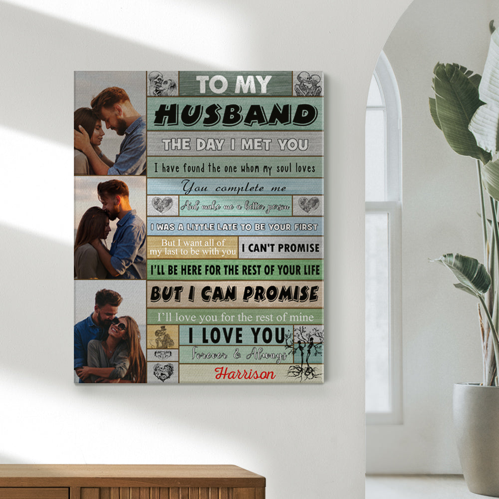 To my husband Poster Custom Print Poster Personalised Wall Decor Gift for husband