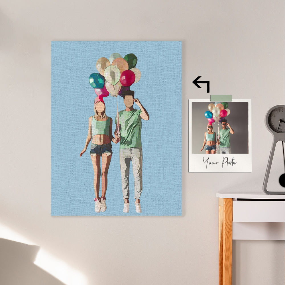 Personalised Custom Wall Art  Minimalistic Faceless Portrait Gifts for Friends Bestie