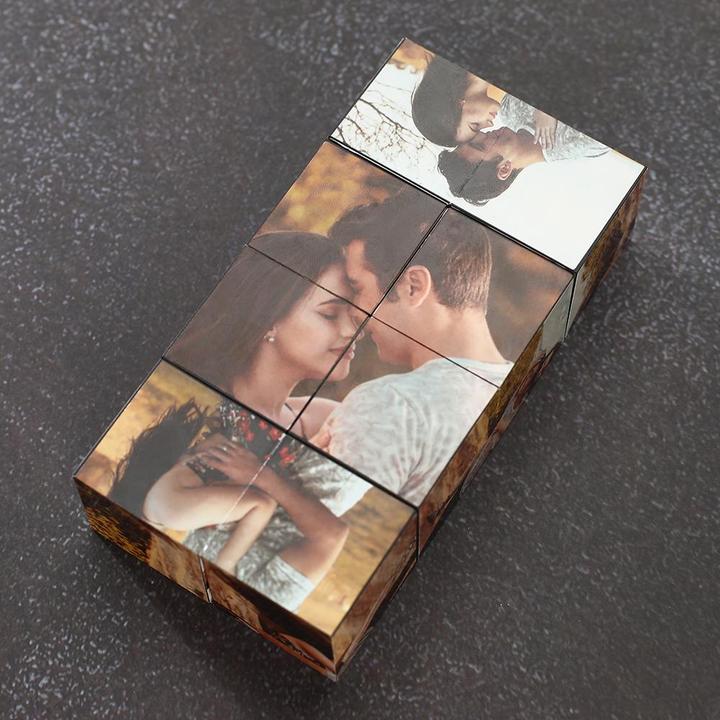 Boy's Love Custom Folding Photo Rubic's Cube Gifts For Couple