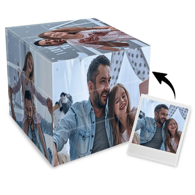 Custom Multi Photo Rubic's Cube - For Father And Children