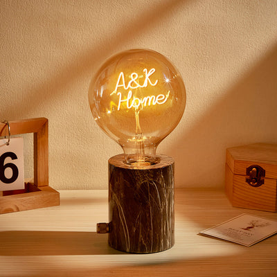 Custom Vintage Edison Filament Modeling Lamp Soft Light Bulbs Decorative Warm Yellow Light Led Bulb with Various Lamp Holders - photomoonlampuk