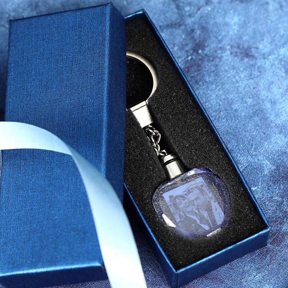 Custom Heart Shape Crystal Keyring - Memorial Gifts for Loss of Mother