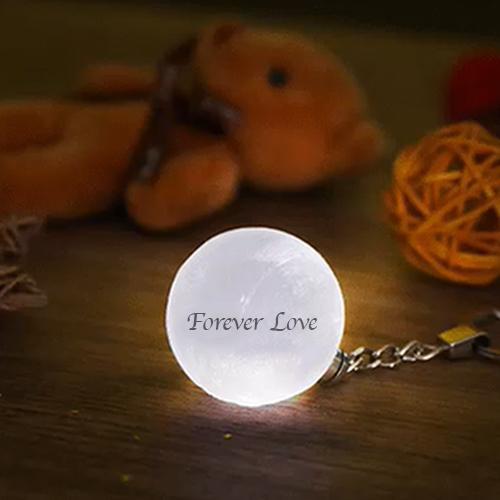 Custom Photo Keychain 3D Printed Moon Lamp For Couple