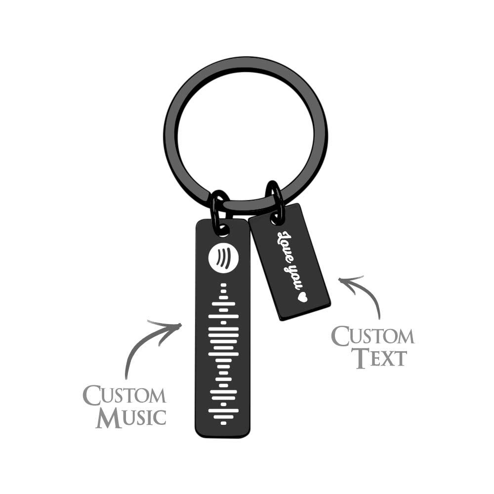 Custom Music Code Keychain Personalized Creative Name Scannable Spotify Code Keychain Gift For Her